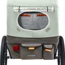 Retrospec Rover Plus Bike Trailer for Kids - Foldable Single/Double Passenger Design with 5-Point Safety Harness, Weather-Resistant Fabric & Safety Flag - 40-80 lbs, Mint Legacy 16", 1 Passenger