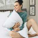 DOWNLITE Worlds Flattest Down Pillow - Designed to Be Really Thin - Perfect for Stomach Sleepers - from (Standard/Queen)