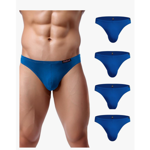 Avidlove Mens Bikini Underwear Low Rise Briefs Microfiber Underpants 4 Pack M