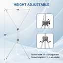 2PACK Adjustable X Banner Stand for Display Banner Holder Stand Adjustable Size 23"X63" to 32"X78" with Carrying Bag for Trade Shows Promotions Events,
