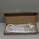 Voncerus LED Desk Lamp with Clamp, Eye-Caring Clip on Lights for Home Office, 3 Modes 10 Brightness, Long Flexible Goose-Neck, Metal, Swing Arm Architect Task Table Lamps with USB Adapter, White (S1 White and Silver)