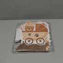 Bencailor 12 Pcs Bear Baby Shower Honeycomb Centerpieces Neutral Cream Bear Baby Shower Table Decorations Birthday Party Table Centerpieces Toppers(Brown)