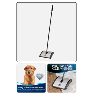 Bissell Natural Sweep Carpet & Floor Manual Light Sweeper Dual Rotating Brushes