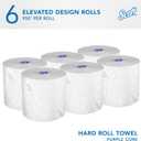 Scott Professional High-Capacity Hard Roll Paper Towels, Bulk (02001), Hardwound, Elevated Design, Absorbency Pockets, White, for ScottBrand Purple Core Dispensers (6 Rolls at 950' Each, 5,700'/Case)