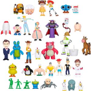 36 Pack Anime Figurines Set - Woody Doll, Buzz Lightyear Toy, PVC Figures
