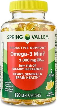 Convergence Proactive Support Omega-3 Mini from Fish Oil Dietary Supplement, 1000 mg, 120 Count 