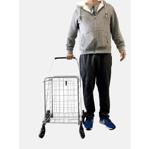 Portable Lightweight Shopping Cart Collapsible Grey