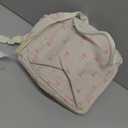 Dansydaisy Pink Bow Lunch Bag for Women, Corduroy Lunch Box with Strap