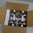 BESTTEN [2 Pack] Entry Door Knob with Lock, Keyed Different Door Lock for Exterior Door and Front Door, Standard Ball, Satin Nickel