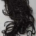 Pre-looped Crochet Boho Faux Locs with Human Hair body wave Ends Boho Hair Braids Goddess Dreadlocks Hair for Black Women Natural Color 26 Inch (Pack of 3) (26"(3 pack/72 strands))