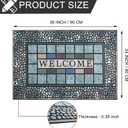 CHICHIC Rectangle Entrance Door Mat Large 24 x 36 Inch Entry Way High Traffic Area Doormat Front Door Rugs Outdoors Heavy Duty Welcome Mat, Non Slip Rubber Back Low Profile for Garage