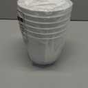 WSMKSZ 7 Inch Thick Plastic Plant Pots with Drainage Holes and Trays  6 Pack Nursery Pots for Indoor & Outdoor House Plants, Seedling Starter Planters for Garden Flowers, White