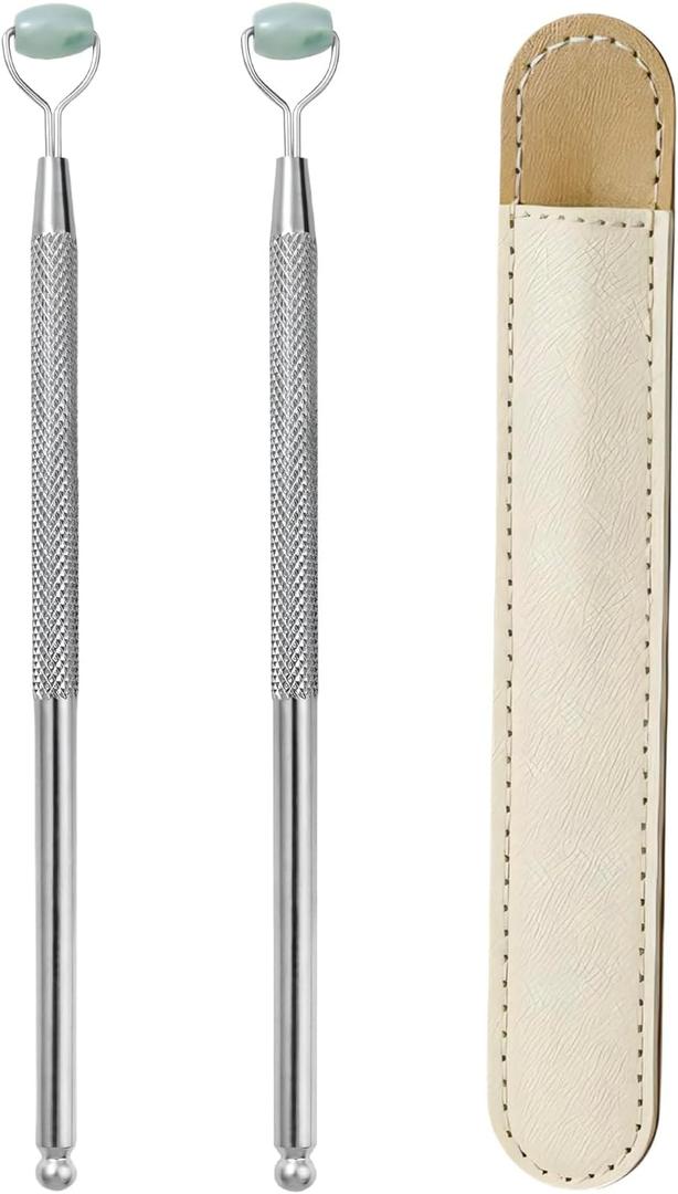 Metal Eyelid Massage Wand for Dry Eyes,Eyelid Roller for Chalazion,Stye & MGD Relief,Improves Meibum Flow & Unclogs Oil Glands,Gentle Meibomian Gland Expression for Blocked Eyelid Glands (mini)