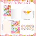 Motiskyy 50 Set Spring Floral Thank You Cards with Envelopes and Stickers, Appreciation Greeting Blank Note Cards for Bridal Birthday Teacher Baby Shower Employee Spring Party
