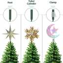 Christmas Tree Topper Holder - Twist On Universal Stabilizer with Adjustable Attachments. Secure Lock for Treetop Ornaments, Fits Most Basic Tree Types & Topper (Green)