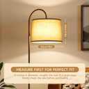 taotanra- Set of 2 Drum Linen lampshade - Handcrafted Fabric Table lamp and Floor lamp Replacement Accessories