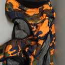 Dogcheer Warm Dog Coat, Waterproof Dog Jacket Christmas Puppy Winter Coat with Buckle, Reflective Adjustable Pet Snow Jacket Turtleneck Fleece Sweater for Large Dogs - Orange Camo, 4XL