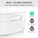 Heyuzb 12 Pack Plastic Storage Bins, Clear Pantry Organizers and Storage, Multi-Use Organizer Bins for Kitchen, Office, Fridge, Cabinet and Shelf Organization