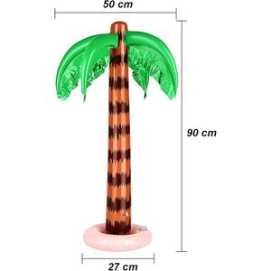 2 Pack Inflatable Palm Trees Jumbo Coconut Trees Beach Backdrop Favor for Summer Beach Hawaiian Tropical Birthday Backyard Pool Luau Party Decoration Photo Booth Prop Accessory, 6ft