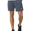 baleaf Men's 5 Inches Running Athletic Shorts Zipper Pocket No Lining for Workout Gym Sports Gray Size Medium