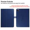 2 x Case for iPad Air 11 inch M2 2024 (iPad Air 5th 2022/Air 4th 2020 10.9-inch), Slim Leather Folding Stand Full Protective Cover Case,with Stylus Pen,Screen Film (Black)