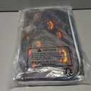 MEHOFOND Halloween Shower Curtain Sets 4Pcs with Shower Curtain,Non-Slip Rugs,Toilet Lid Cover, Bath Mat and 12 Hooks Castle Moon Night Scary Evil Pumpkin Halloween Bathroom Decor Set