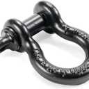 Factor 55 Steel 5/8" Crosby Shackle for ATV/UTV Powersports - Black