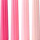 12pk 10" Classic Taper Candles, Pink Shades, 7-8 Hours Long Burning, Unscented Tall Candlesticks