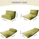 MAXYOYO Folding Sofa Bed, Extra Thick and Long Floor Sofa Convertible Sleeper Chair with Washable Cover, Floor Couch Lounge Bean Bag Bed for Living Room, Green, 39x95 Inch, Twin 39x95 Inch