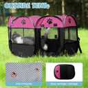 SENCONE Portable Pet Playpen, Dog Playpen Foldable Pet Exercise Pen Tents Cat House Playground for Puppy Kitten Indoor Outdoor Travel Camping Use