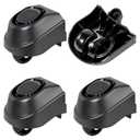 4 Pcs 12388 Foot Caster & 12293 Caster Wheel Compatible with Ridgid 6 to 16 Gallon Vacuum Wet/Dry Vac Casters, Fit for WD16650 WD06350 WD1665M WD1635 WD1635M WD1245M WD12500 WD12460