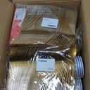 Christmas Paper Plates Disposable w/Napkins Cups & Cutlery, 50 Serves Santa Dinner Plates Sets, Heavy Duty Christmas Plates Disposable Supplies for Family, Winter Holiday Party Decrorations 175 pcs