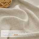 Natural Melange 96 Inch Living Room Curtains Taupe Beige Linen Pleated Drapes Back Tab Ceiling Track 8ft Light Filtering Privacy Rustic Farmhouse Sheer Window Decor Design for Bedroom 2 Panels Set