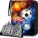 HESPLUS 900 Pockets Sports Card Binder, Sports Trading Cards Display Case with Sports Card Sleeves Card Holder Protectors Set for Football Baseball Basketball Soccer Sports Cards Collector Album