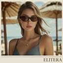 Retro Polarized Sunglasses for Womens Men - Trendy Sunnies UV Protection Lightweight Vintage Sun Glasses (00-1pack-black Frame Grey Lens)