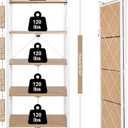 Hershii 5 Tier Foldable Storage Shelves with Wheels - Metal Collapsible Shelving Unit Display, Heavy Duty No Assembly Organizer Shelf for Garage, Kitchen, Basement, Pantry