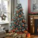 2.36" Orange Christmas Balls Ornaments 25 Pcs Shatterproof Christmas Ornaments Set Halloween Balls Ornaments Orange Ornament for Xmas Tree Holiday Party