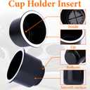 2PCS Cup Holder Insert, Plastic Cupholder Insert for Car, Universal Drop In Cup Holder, Car Seat Cups Holders Replacement for Sofa Boat Rv Couch Golf Cart Truck Poker Table, for 2.8" to 3.7" Cups Base