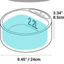 PETLESO Heated Dog Bowl, Heated Water Bowl for Outdoor Cats, Winter Dog Water Dish with AntiBite Wire Heating Chicken Waterer Smart Thermal Bowl for Rabbits Birds Feral Animals, 35W 2.2L