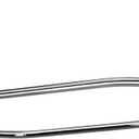 Oval Shower Curtain Rail Rod For Bathroom, Traditional, Large and Heavy Duty Ceiling Mounted with Adjustable Support - 45X 25 Inch (Free Curtain Rings) (Chrome)