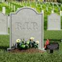 Christmas Grave Decorations for Cemetery Cardinal Memorial Gift Markers Metal Cardinal Garden Decor Grave Site Decor Cemetery Decorations Memorial Plaques Outdoors (Grandpa)