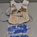 Running Vest Hydration Backpack for Men Women, 5L Lightweight Running Backpack Hydration Pack for Marathon, Trail, Cycling, Hiking, Jogging (5L Running Vest with Two 500ML Soft Water Bottles, Khaki)