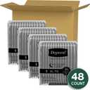 Depend Night Defense Adult Diapers, Incontinence Underwear for Men, Disposable, Overnight, Extra-Large, Grey, 48 Count (4 Packs of 12)