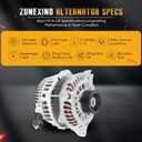 11273 Alternator 150 Amp for Fusion 2010 2011 2012 V6 3.5L for Edge 2007 2008 2009 2010 2011 2012 2013 2014 All Engine, Replace Part Number A3TJ1291, A3TJ1291ZC, A003TJ1291