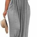 TAKEYAL Women's Plus Size Jumpsuit Overalls Wide Leg Casual Summer Rompers Adjustable Loose Fit Jumpsuits With Pockets 2026, Gray 2XL