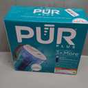 PUR Plus 7-Cup Water Filter Pitcher for Fridge, Cleaner, Great-tasting Water, Dishwasher Safe, Powerful Filtration, Change Light Indicator, LockFit Cap Design, White