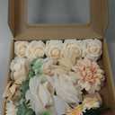 LELEE Artificial Flowers Rose Silk Flower Combo Nude Color Foam Roses Bulk Decor Set for Wedding Bouquets Centerpieces Arrangements Cake Party Table Bridal Baby Shower Home Decorations