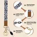 SMLBJUTE 2 Pack Wrist Lanyard for Keys, Keychain Wristlet, Wrist Keychain, Wrist Lanyard for Wallets, ID Holders, and Phones (Snow Leopard)