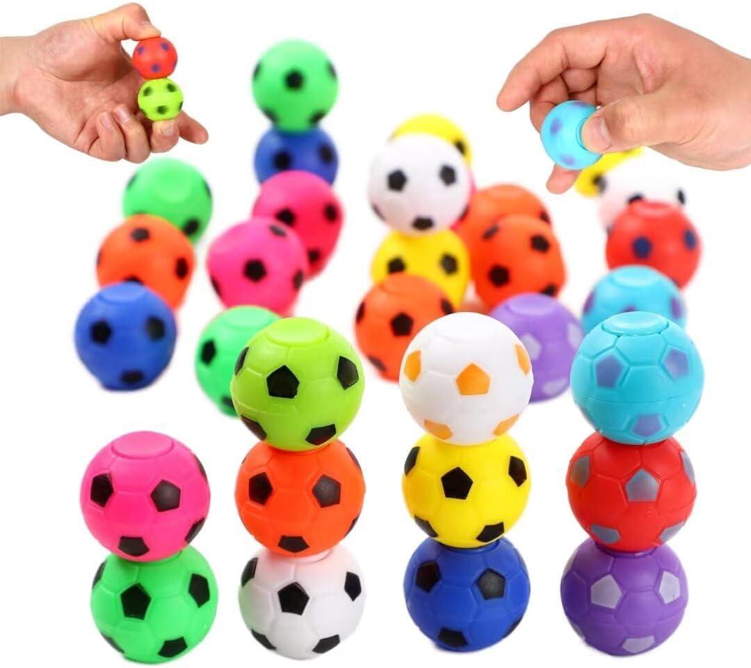 32pcs Mini Fidget Spinner Soccer Ball Toy for Kid Boy Girl, Soccer Party Favor, Bulk Kid Prize for School Classroom, Small Return Gifts for Kids Bitdhday Goodie Bags Stuffers Treasure Box Prize