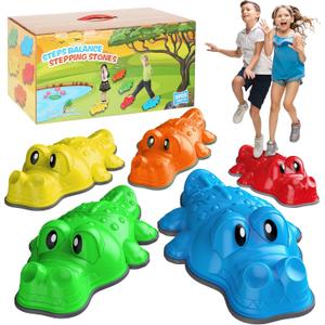 Stepping Stones for Kids,Non-Slip Turtle Jumping Balance Rocks Toys for Toddlers Outdoor Indoor Play Gift,Sensory Obstacle Course Coordination Game for Age 3-8+ (Colorful)